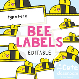 Busy Bee Labels for the Classroom {Editable}