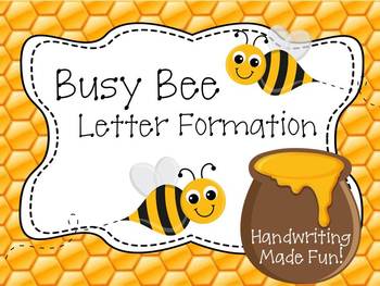 Preview of Busy Bee Letter Formation Pack - Handwriting Made Fun!