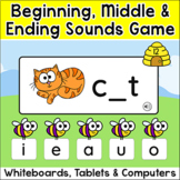 CVC Words Phonics Game for Beginning, Middle & Ending Sounds - Short Vowels