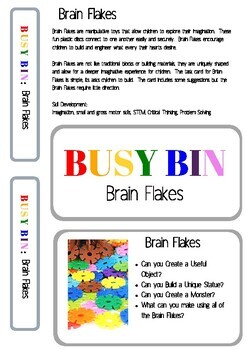 Preview of Busy Bin Brain Flakes Label