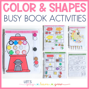 Preview of Busy Binder: Color & Shape Activities Busy Book