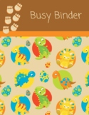 Busy Binder Cover - Dinosaurs
