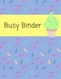 Busy Binder Cover - Ice Cream