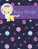 Busy Binder Cover - Space Cat
