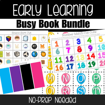 Busy Binder Early Learning Bundle Busy Book - adapted book- interactive ...