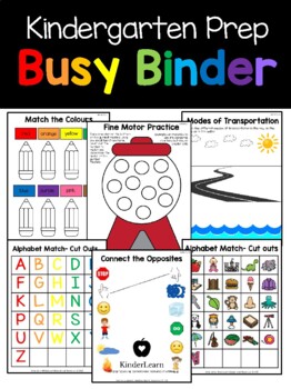 Busy Binder- Kindergarten Prep- Preschool by KinderLearn Educational ...