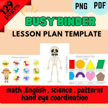 Preview of Busy Binder bundle,toddler busy book,morning work binders special education