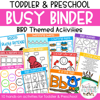 Busy Binder for Toddler and Preschool | Birds Busy Book by Teaching My ...