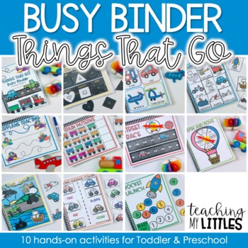 Preview of Busy Binder for Toddler and Preschool | Transportation Busy Book