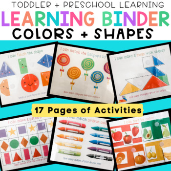 Preview of Busy Binder for Toddlers and Preschool - Colors and Shapes