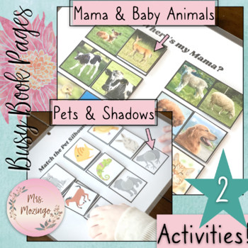 Mama & Baby Animal Matching Cards Montessori by Project Based Primary LLC