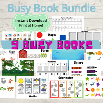 Busy Book Bundle, Busy Binder by Aplace4mamas | Teachers Pay Teachers