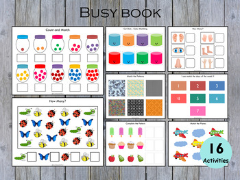 Toddler Busy Bookpreschool Curriculumlearning Binder Book 