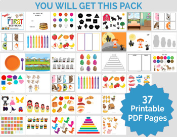 Printable Busy Book for Pre-k and Kindergarten, Printables for Kids,  Printable Busy Binder, Quiet Book, Home School Printable, Educational 