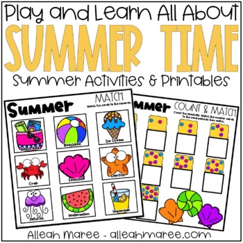 Busy Book Summer Activities - Printables for Early Math and Literacy Skills