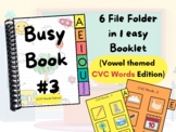 Busy Book Vowel CVC Word File Folder for Special Education