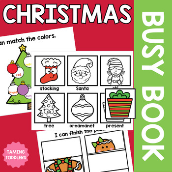 Preview of Busy Book for Toddlers & Preschool | Christmas Busy Book