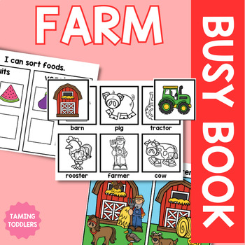 Preview of Busy Book for Toddlers & Preschool | Farm Busy Book