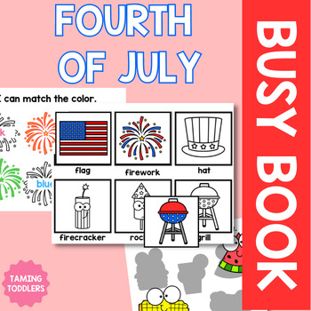 Preview of Busy Book for Toddlers & Preschool | Fourth of July Busy Book