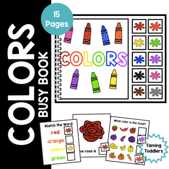 Preview of Busy Book for Toddlers & Preschool | Learning Colors | Color Matching