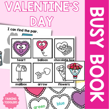 Preview of Busy Book for Toddlers & Preschool | Valentine's Day Busy Book