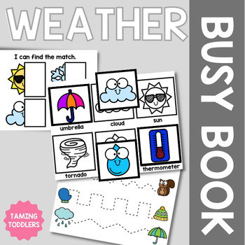 Preview of Busy Book for Toddlers & Preschool | Weather Busy Book