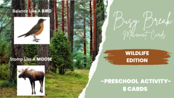 Preview of Busy Break - Wildlife Movement Cards