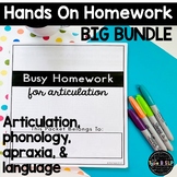 Busy Homework for Speech Therapy BUNDLE: Articulation Lang