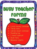 Classroom Management Reminders Charts Notes Forms