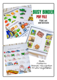 Busy binder | Interactive binder | Folder interactivo