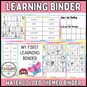 Preview of Busy binder | Watercolored themed