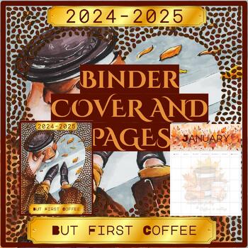 Preview of But First Coffee Binder Cover and Pages