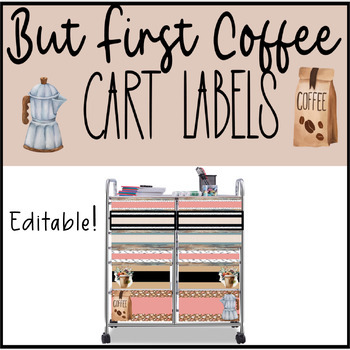 Preview of But First Coffee Cart Labels