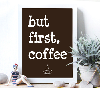 Preview of But first coffee - for you poster -Typography design - ready to print