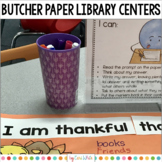 Butcher Paper Library Centers Stations Activities for Whol