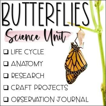 Preview of All About Butterflies - Butterfly Unit - Butterfly Life Cycle, Projects, & More!