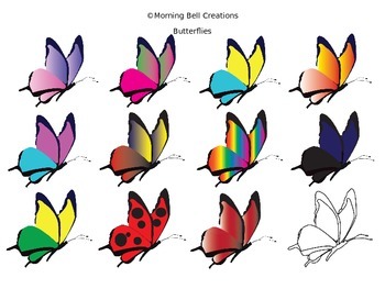 Preview of Butterflies Clip Art