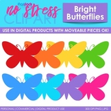 Butterflies Clip Art Bright Set (Digital Use Ok!)