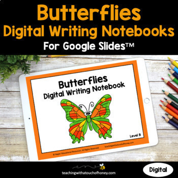 Preview of Butterflies Digital Interactive Notebooks For Writing 