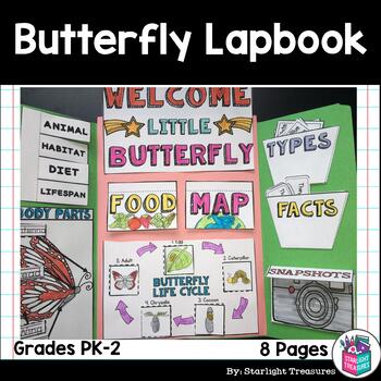 Preview of Butterflies Lapbook for Early Learners - Animal Study