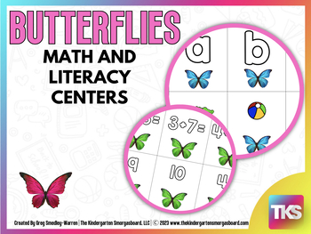 Preview of Butterflies!  Math and Literacy Centers