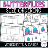 Butterflies Order by Size for Spring | Size Ordering Cut and Glue