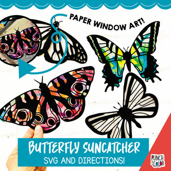 Preview of Butterflies SVG | Monarch butterfly craft for kids | Spring nature Cricut craft