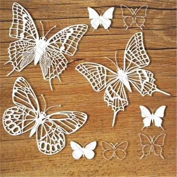 Download Butterflies (set 4) SVG files for Silhouette Cameo and Cricut. | TpT