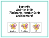 Butterfly Addition 0-10 (Flashcards, Number Cards and Counters)