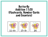 Butterfly Addition 11-20 (Flashcards, Number Cards and Counters)