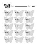 Butterfly Addition + Subtraction Math Fact Fluency Add to 
