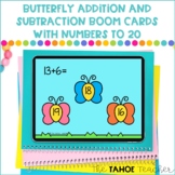 Butterfly Addition and Subtraction to 20 Boom Cards | Digi