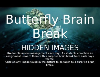 Preview of Butterfly Brain Break Surprise Activities and Videos