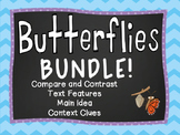 Butterfly Reading Bundle / ELA - Main Idea, Context clues,